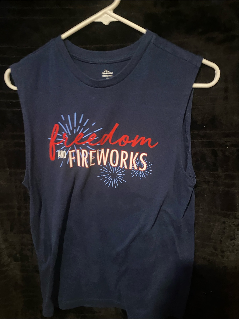 Kids Navy 'Freedom and Fireworks' Tank Top